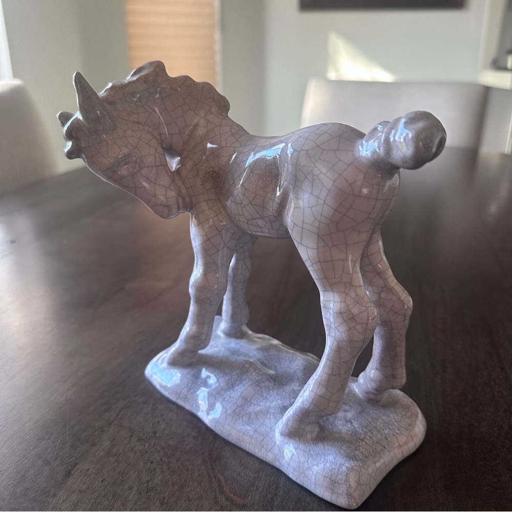 Ceramic Foal Horse Figurine Karlsruher Majolika